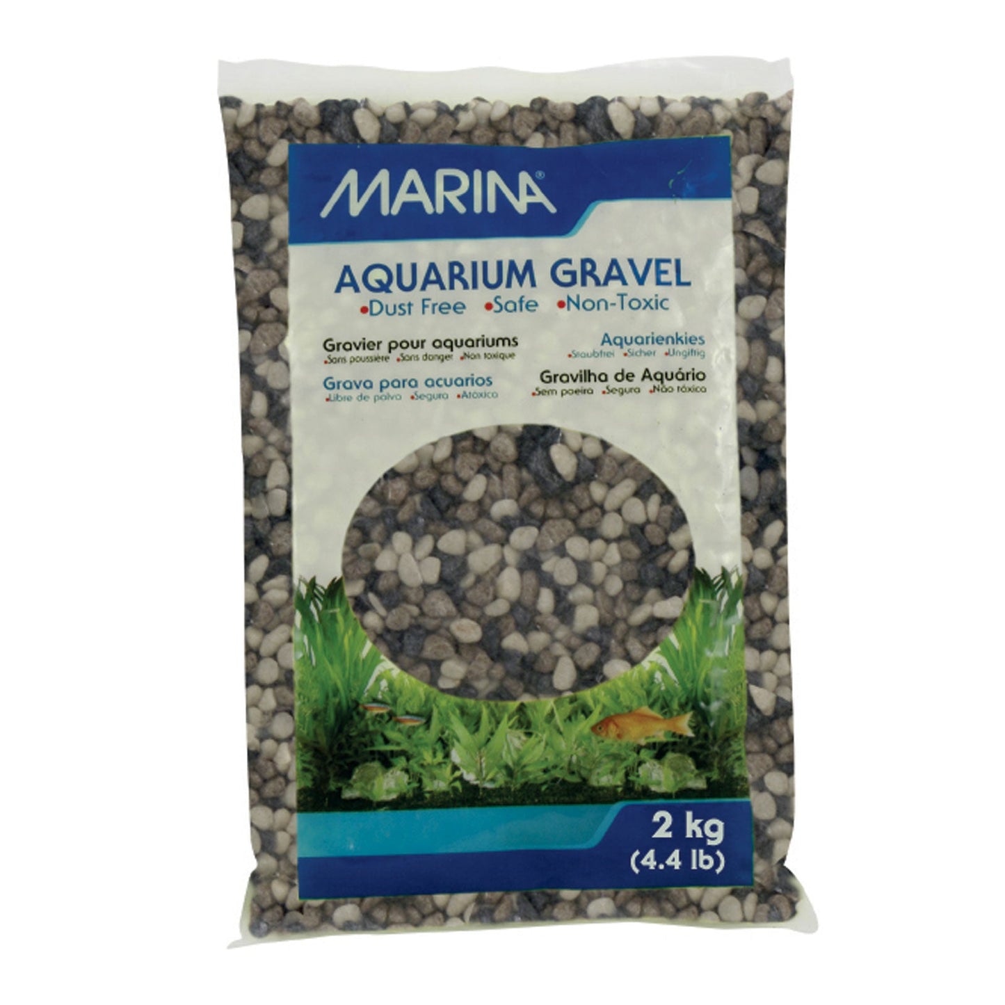 Żwirek dekoracyjny do akwarium Marina Grey/Black