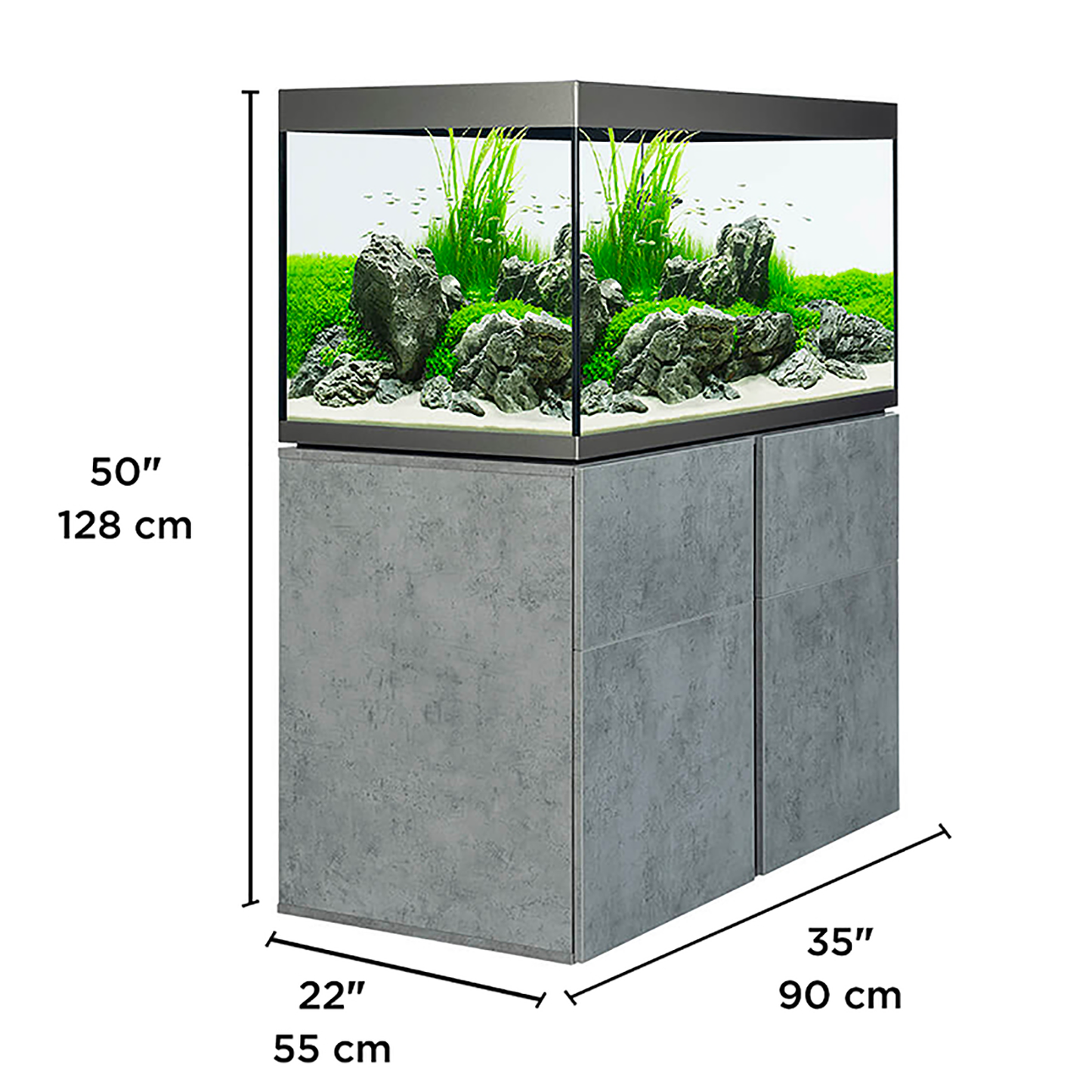 Fluval Siena Aquarium Set 272L Concrete