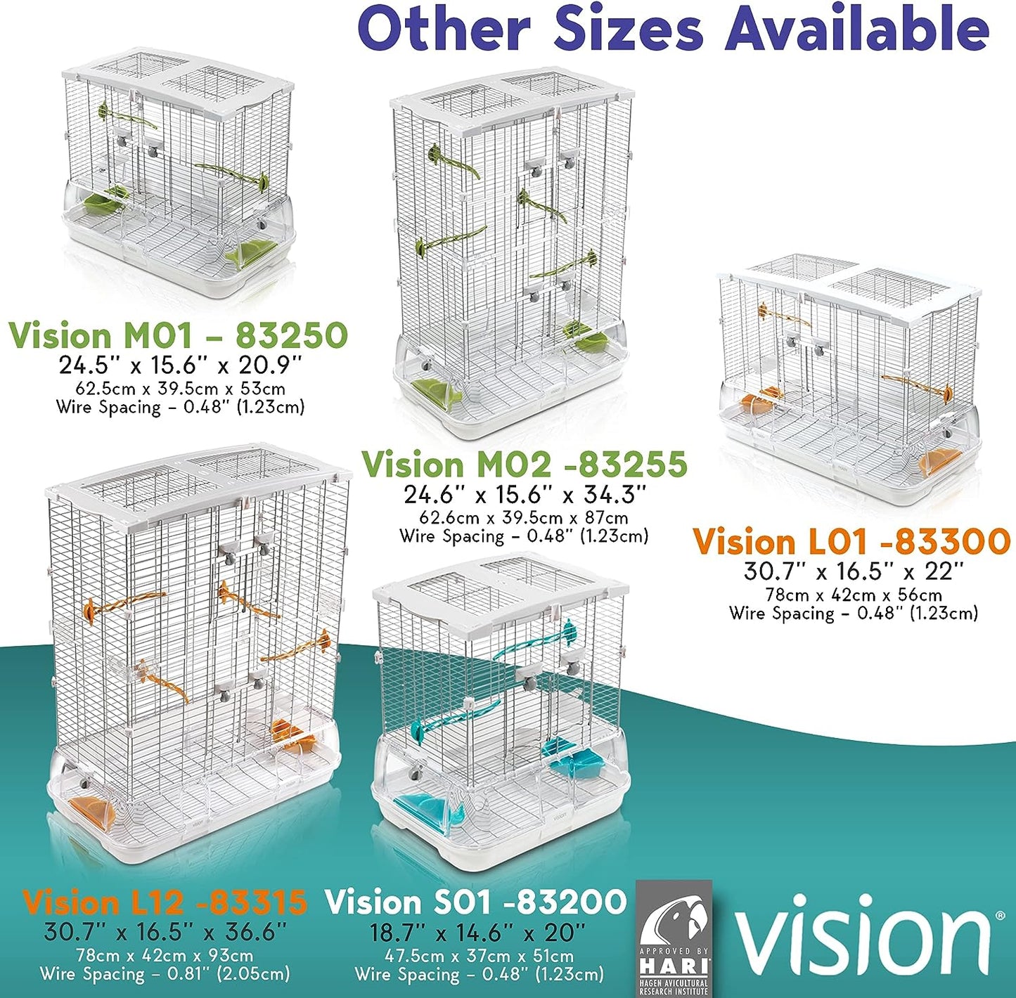 Klatka dla ptaków Vision S01 mała, regularna (18,7 x14,6 x20 cali)