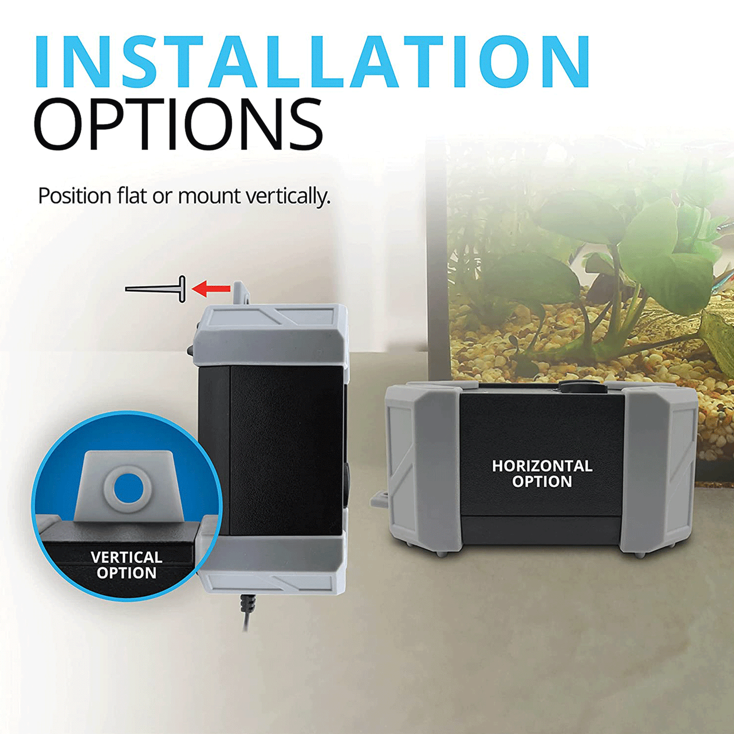 Pompa powietrza Fluval A202 Series 180-220 LPH - 80 US Gal/300L - Podwójne wyjście 3W