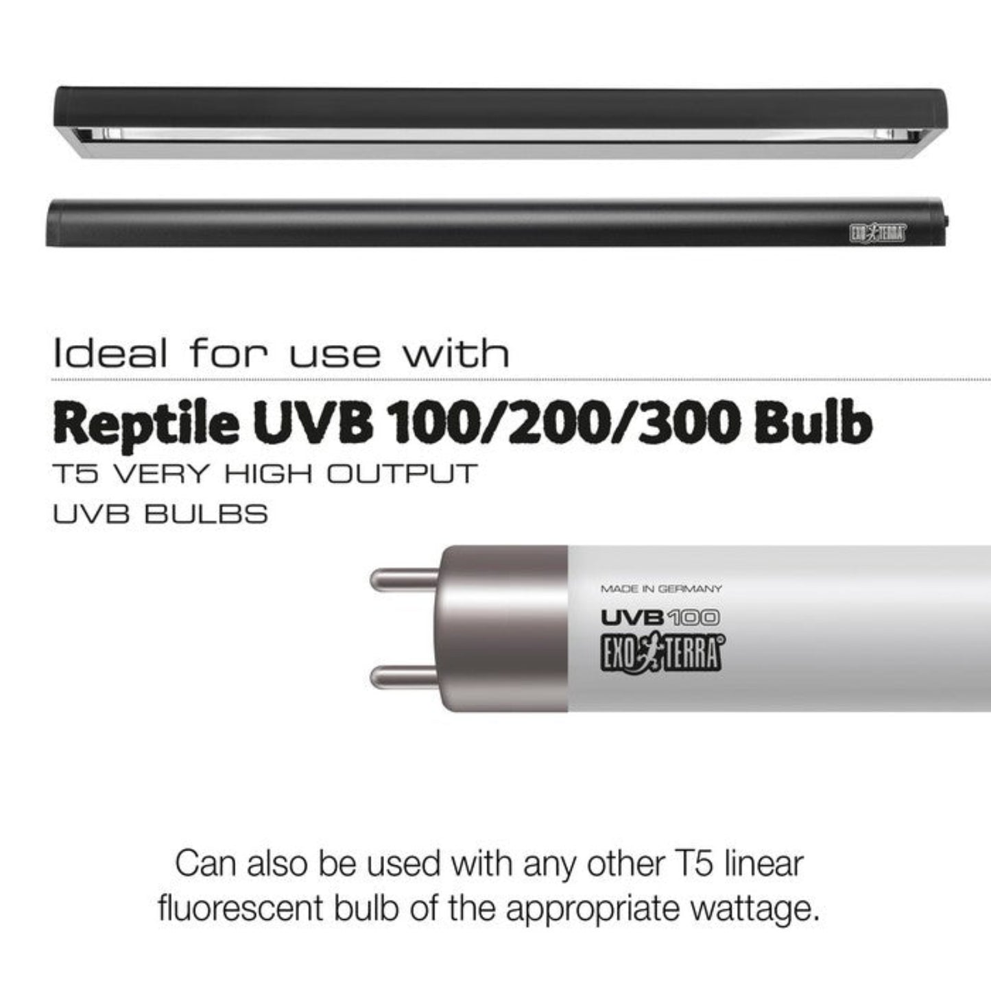 Exo Terra T5 Terrarium Top - High-Performance Reptile UVB Fixture