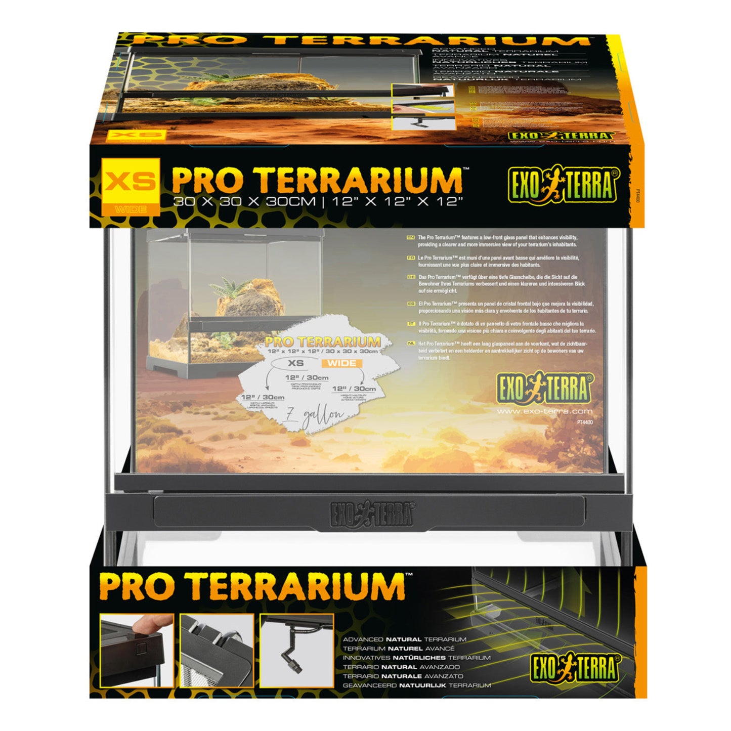 Exo Terra Pro Terrarium X-Small Wide - 30 x 30 x 30cm