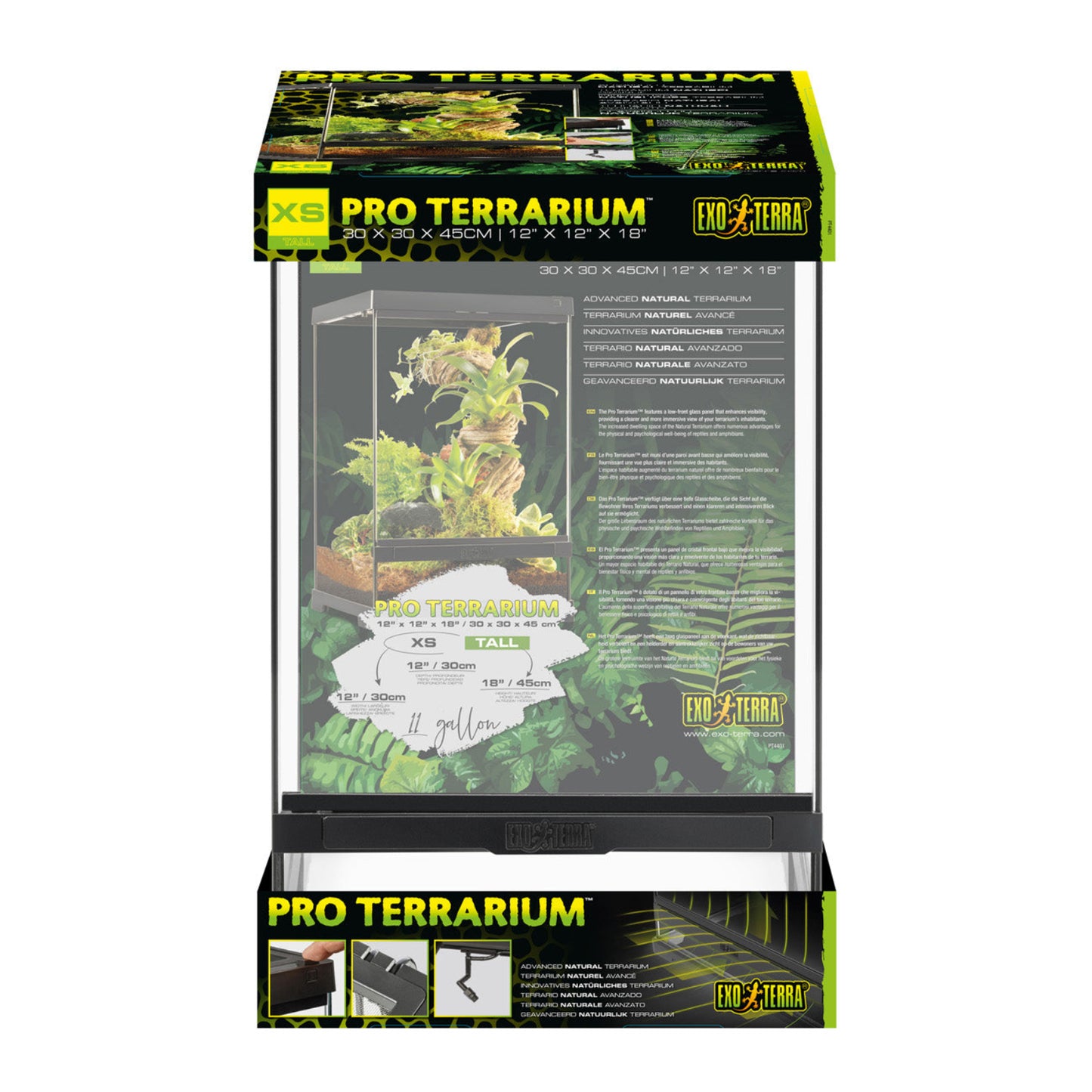 Exo Terra Pro Terrarium X-Small Tall - - 30x30x45cm/ 12"x12"x18"