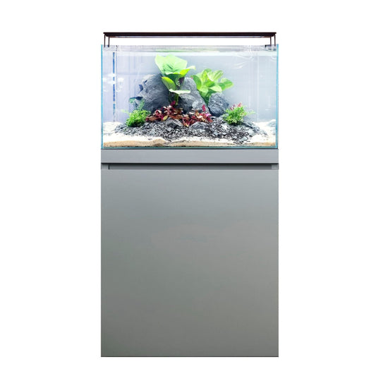 Fluval Visi-White 60 Aquarium Set, 20.6 US Gal / 78 L Dusty Grey