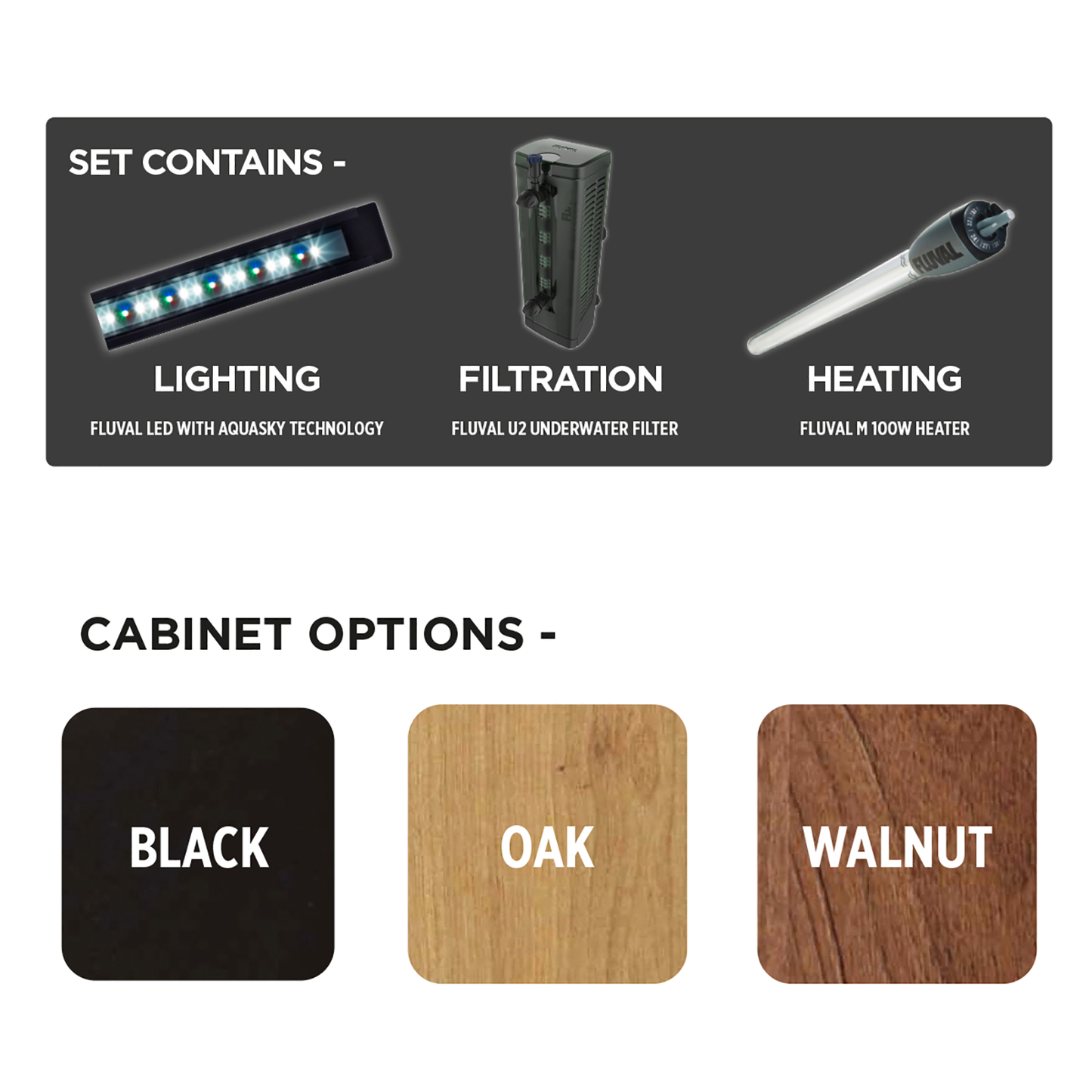 Fluval Roma 90 Bluetooth LED Aquarium Set 90L Oak