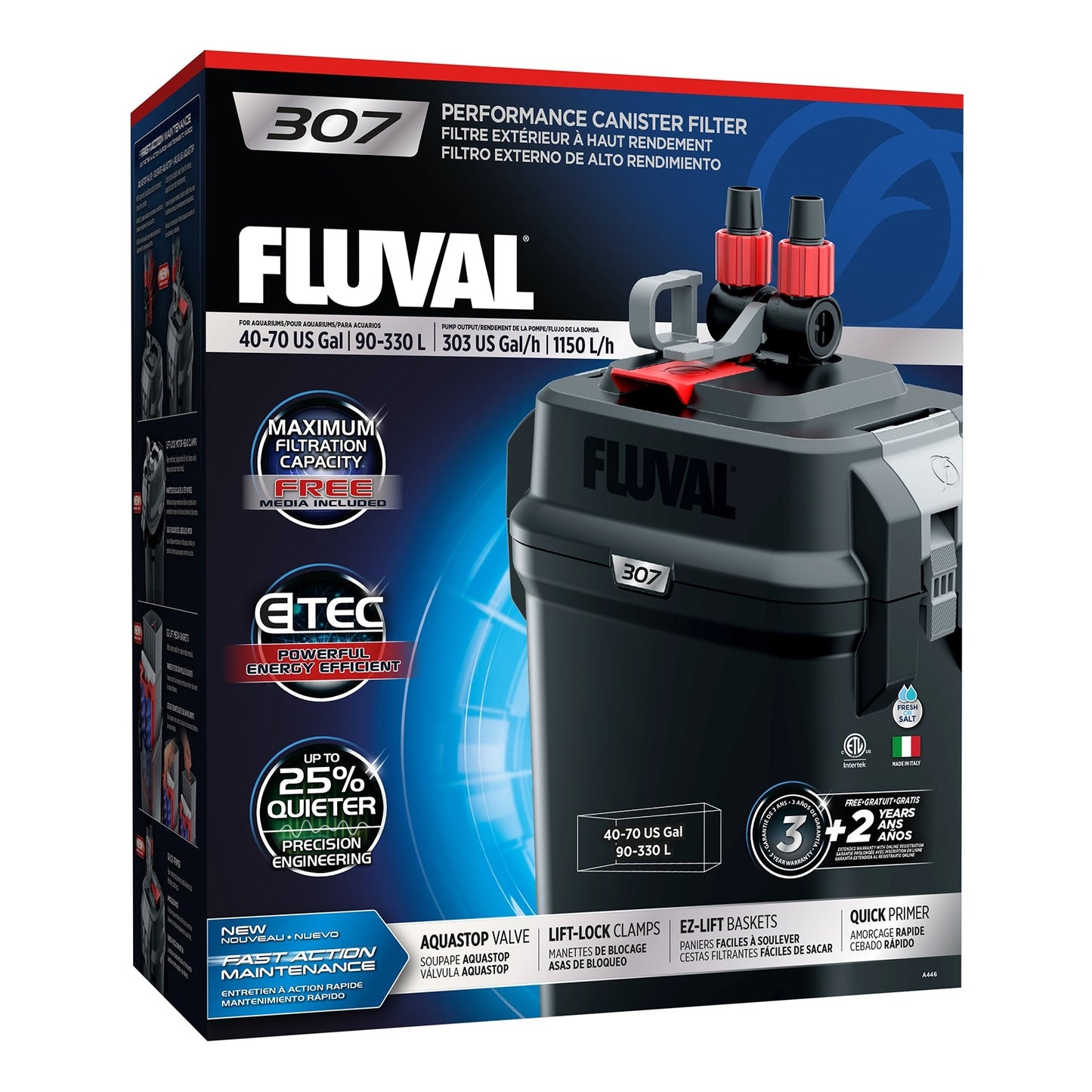 Filtr zewnętrzny Fluval 307 (90-330 L)