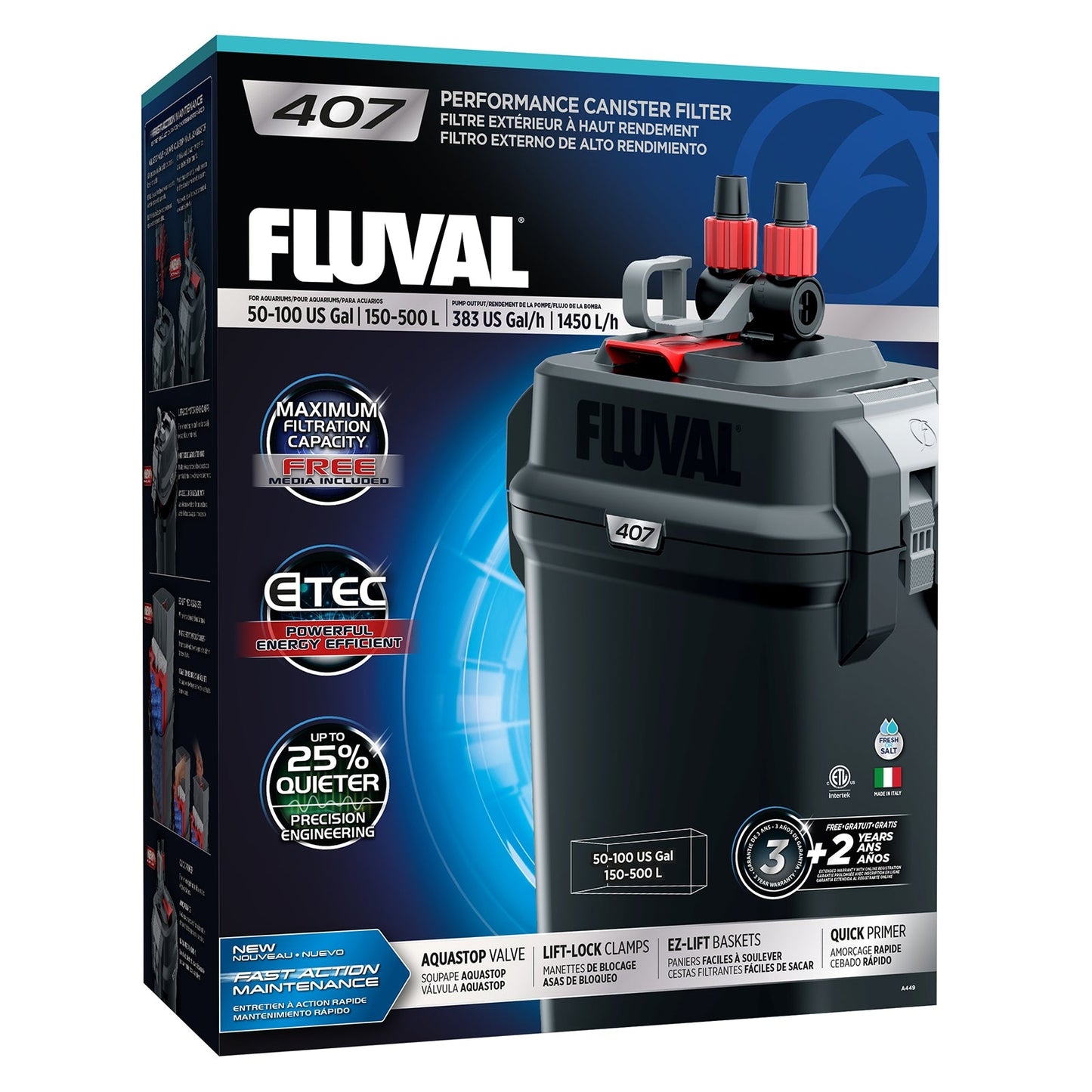 Filtr zewnętrzny Fluval 407 (150-500 l)