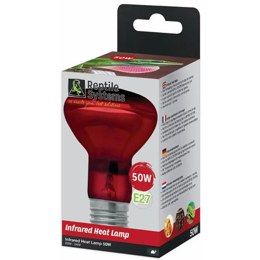 Reptile Systems Infrared Heat Lamp E27 50W pack of 5