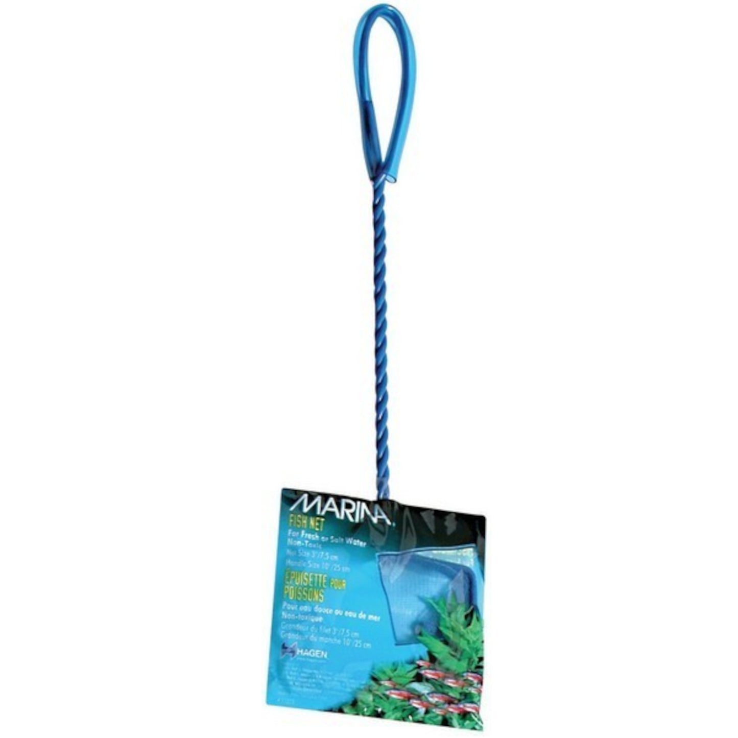 Marina 7.5cm Fish Net 20cm Blue Handle
