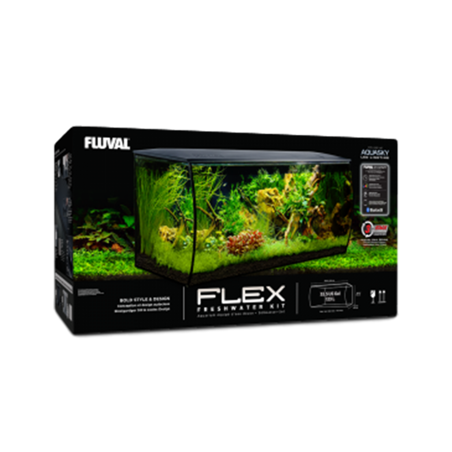 Fluval 123L Aquarium Black and Cabinet