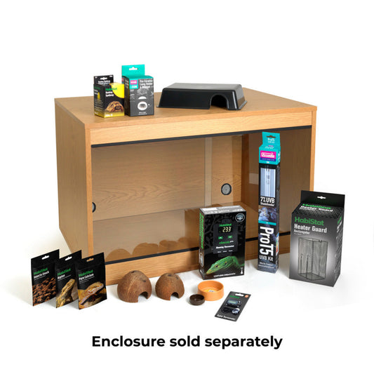 Reptile enclosure setup with Habistat accessory kit