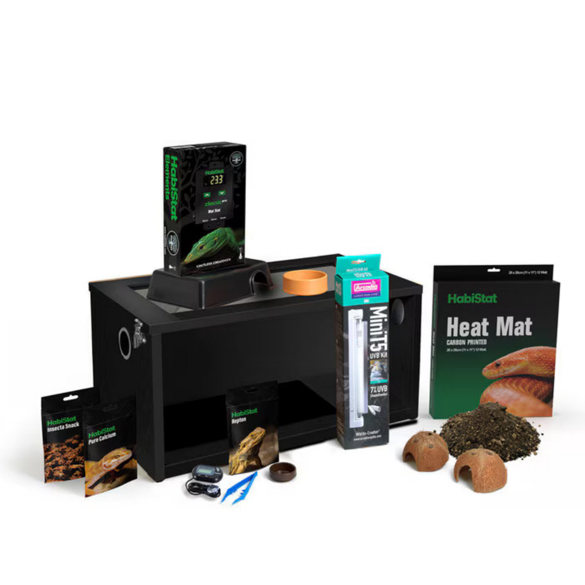 HabiStat Leopard Gecko Starter Kit Black

