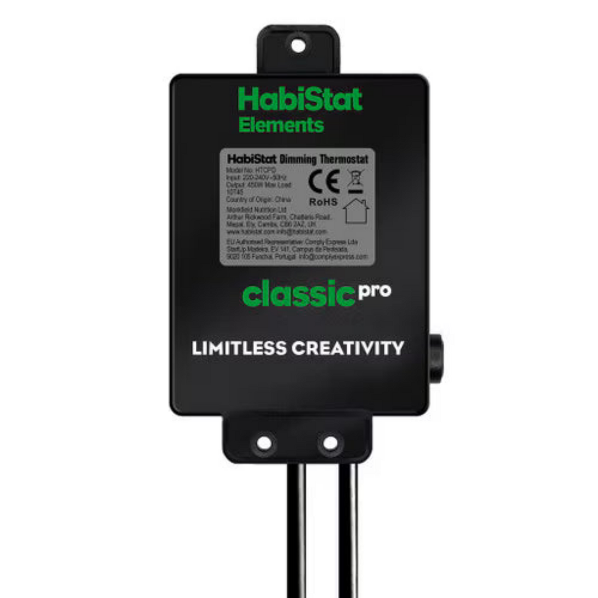 HabiStat Classic Pro Dimming Thermostat, Black, 450 Watt