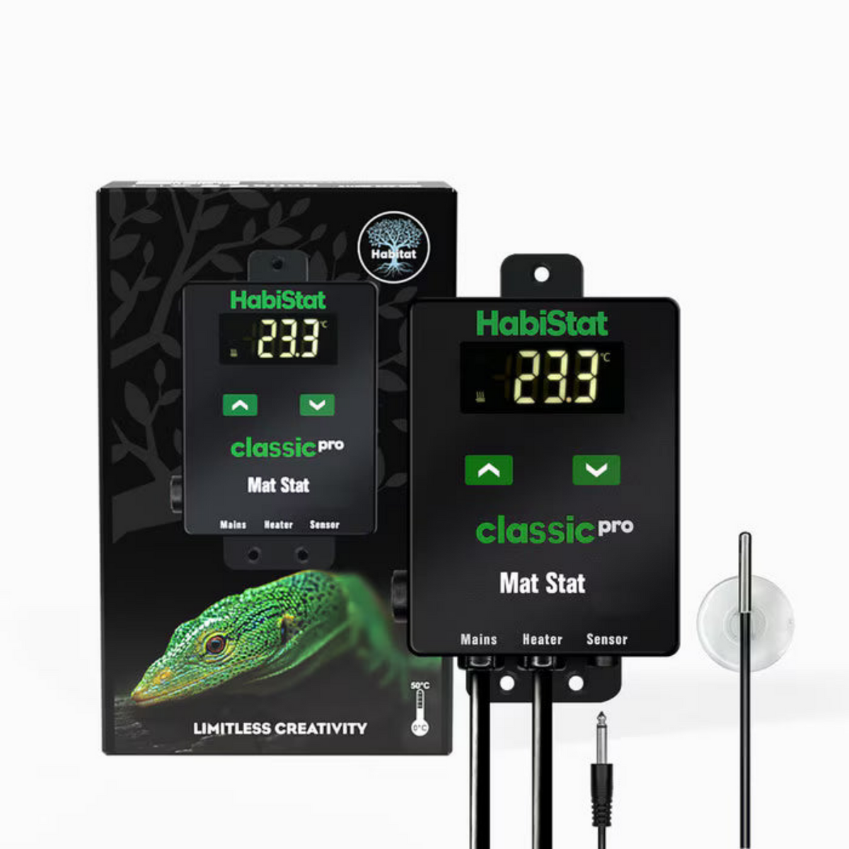 HabiStat Classic Pro Mat Thermostat, Black, 450 Watt