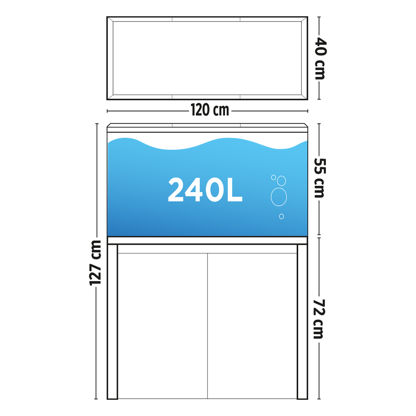 Fluval Roma 240 Bluetooth LED Aquarium 240L Black