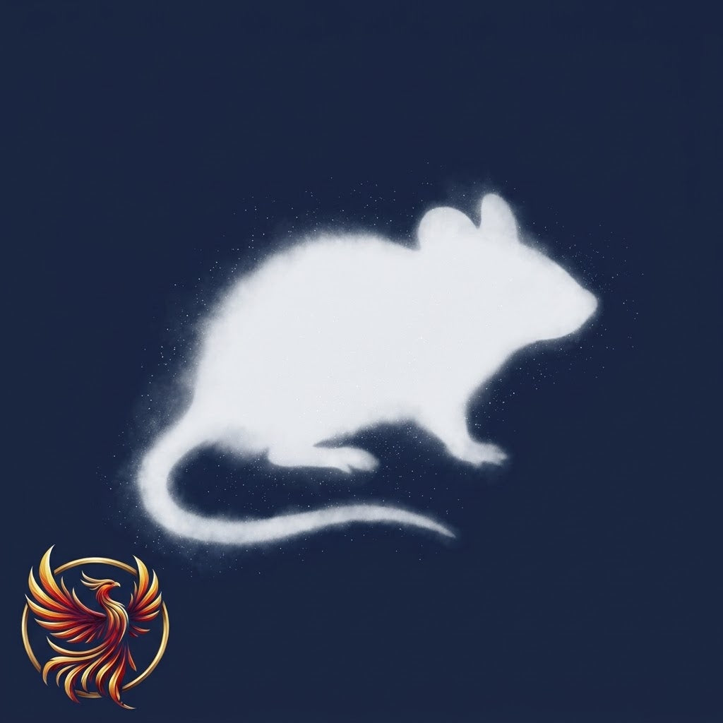 A white Silhouette of a Multimammate on a dark blue background